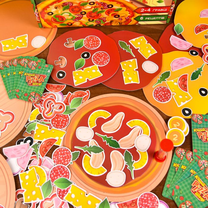 Настільна гра Юний Pizza Шеф Strateg українською мовою (30781)
