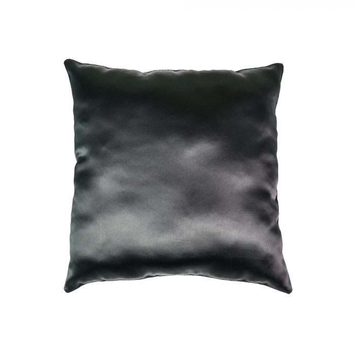 Подушка  "Аніме дівчина у мистецькому світі" розмір 35*35 см (чорна) з нанесенням сублімації (60649)