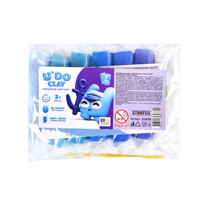 Набір для ліплення Strateg U'DO Clay: Аква (31070)