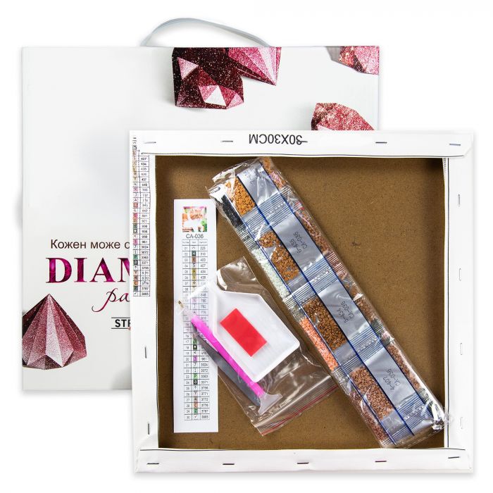 Алмазна мозаїка Strateg ПРЕМІУМ Дельфіни у морі 40х50 см FA0025