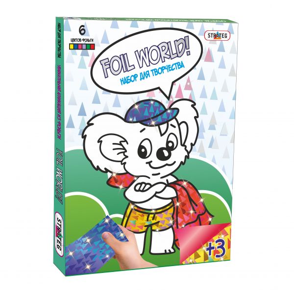Набір для творчості Strateg Картинка із фольги Foil World Ведмедик російською мовою (700-11)
