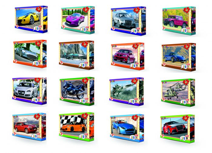 Пазли Strateg LEO LUX Транспорт 80 элементів (356)