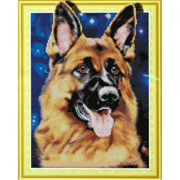 Алмазна картина FA20288 "Німецька вівчарка", розміром 40х50 см