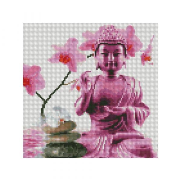 Алмазна мозаїка Strateg ПРЕМІУМ Будда 30х30 см CA-0022