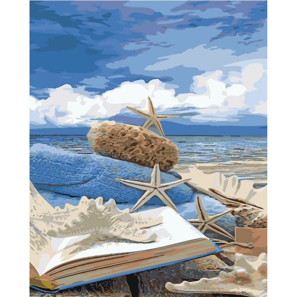 Набір для розпису по номерах SY6498 "Релакс біля океану", розміром 40х50 см