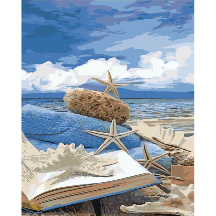 Набір для розпису по номерах SY6498 "Релакс біля океану", розміром 40х50 см