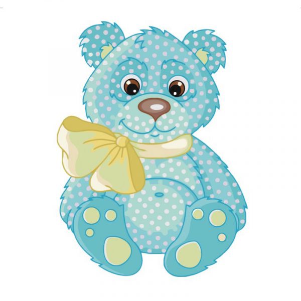 Картина за номерами Strateg ПРЕМІУМ Плюшевий ведмедик з лаком розміром 30х30 см ES028