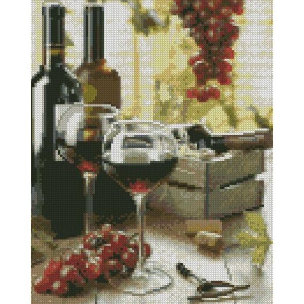 Набір для творчості алмазна картина Вино у келихах Strateg розміром 30х40 см кр (HX446)