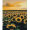 Картина за номерами Strateg ПРЕМІУМ Вечірні соняшники з лаком розміром 40х50 см (SY6851)