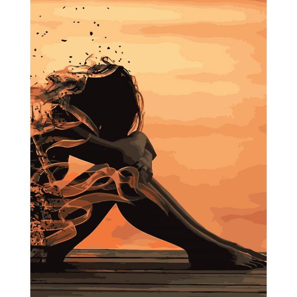 Набір для розпису по номерах Вогняна смута Strateg розміром 40х50 см (DY036)