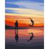 Набір для розпису по номерах Стрибок до заходу сонця Strateg розміром 40х50 см (DY063)