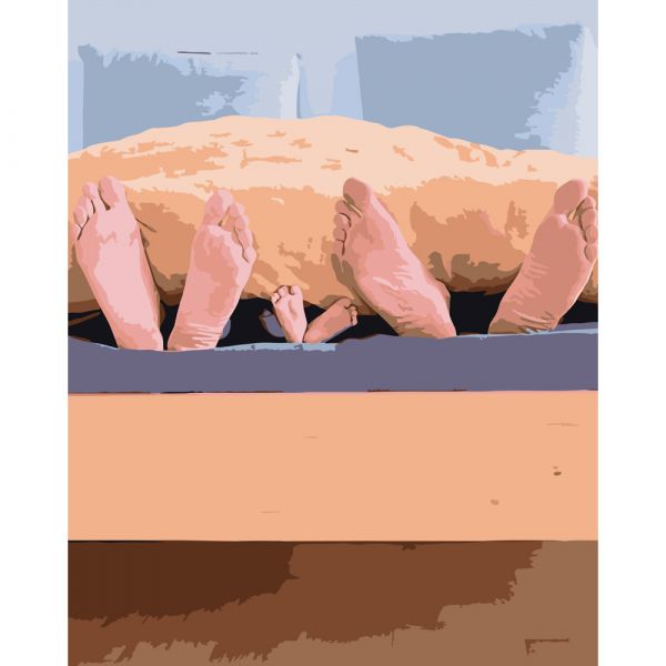 Картина за номерами Strateg ПРЕМІУМ Сімейний вихідний розміром 40х50 см (DY075)