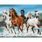 Картина за номерами Strateg ПРЕМІУМ Браві коні розміром 40х50 см (GS140)