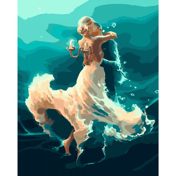 Картина за номерами Strateg ПРЕМІУМ Весільний танок розміром 40х50 см (GS203)