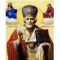 Картина за номерами Strateg ПРЕМІУМ Микола Чудотворець з лаком розміром 40х50 см (SY6666)