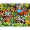 Картина за номерами Strateg ПРЕМІУМ Їжачки в саду з лаком розміром 40х50 см (SY6713)