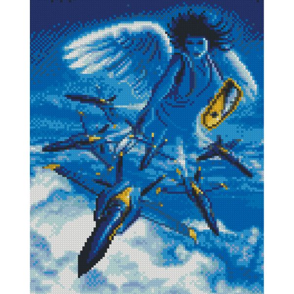 Набір для творчості алмазна картина Янгол-охоронець України Strateg розміром 30х40 см (HX487)