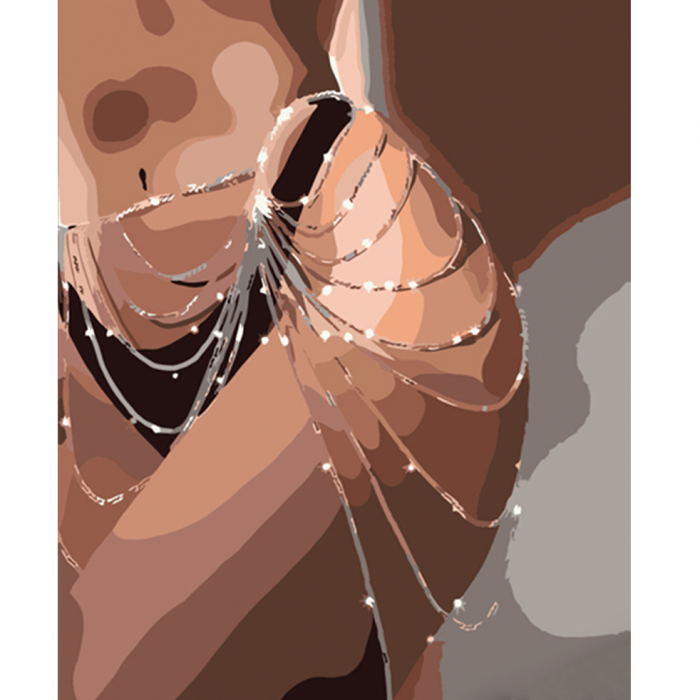 Набір для розпису по номерах Буси на тілі Strateg розміром 40х50 см (DY293)