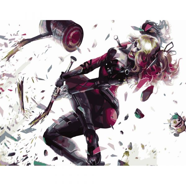 Набір для розпису по номерах Руйнівна Харлі Strateg розміром 40х50 см (GS528)