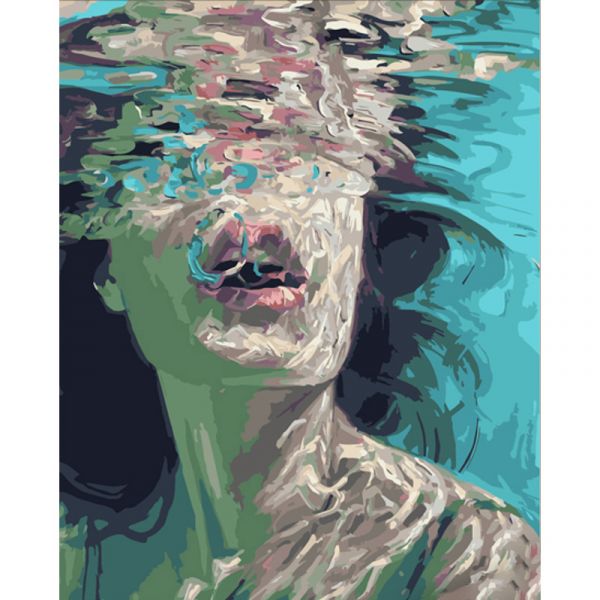 Набір для розпису по номерах Видих під водою Strateg розміром 40х50 см (GS554)