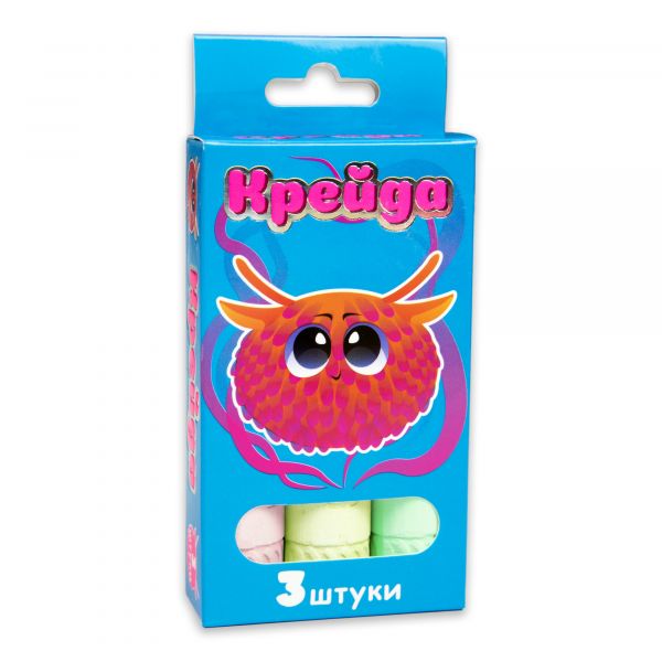 Крейда Strateg Фіурна різнокольорова - 3 шт (50122)