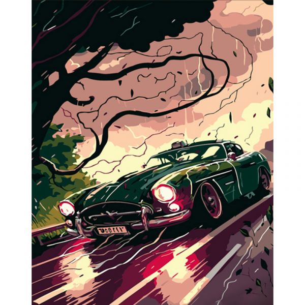 Набір для розпису по номерах Швидкість попри вітер Strateg розміром 40х50 см (DY392)