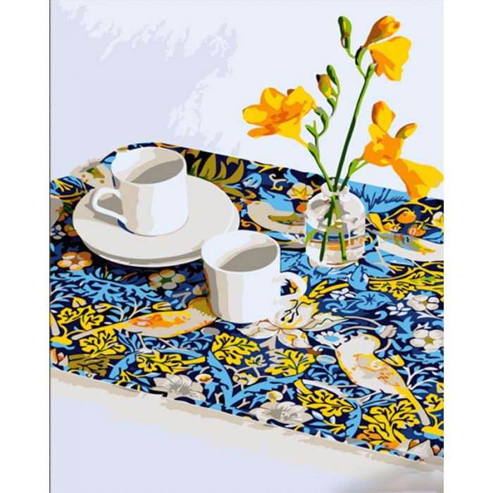 Набір для розпису по номерах Барвисте чаювання Strateg розміром 40х50 см (DY405)