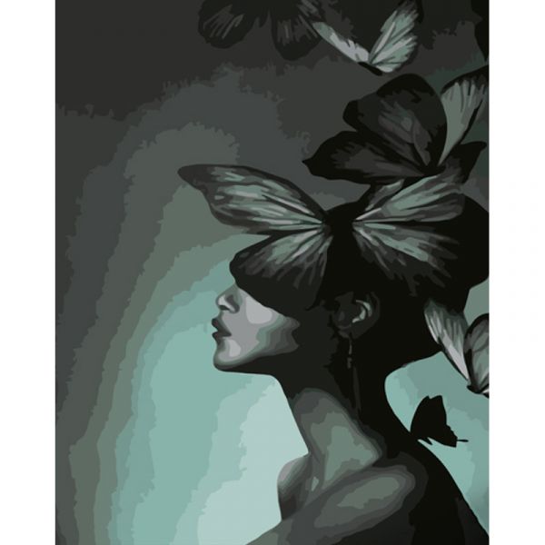 Набір для розпису по номерах Думки-метелики Strateg розміром 40х50 см (GS1039)