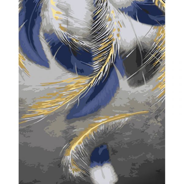 Картина за номерами Strateg ПРЕМІУМ Легкість пір'я розміром 40х50 см (GS1080)