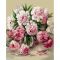 Картина за номерами Strateg ПРЕМІУМ Рожеві півонії з лаком розміром 40х50 см (GS1129)