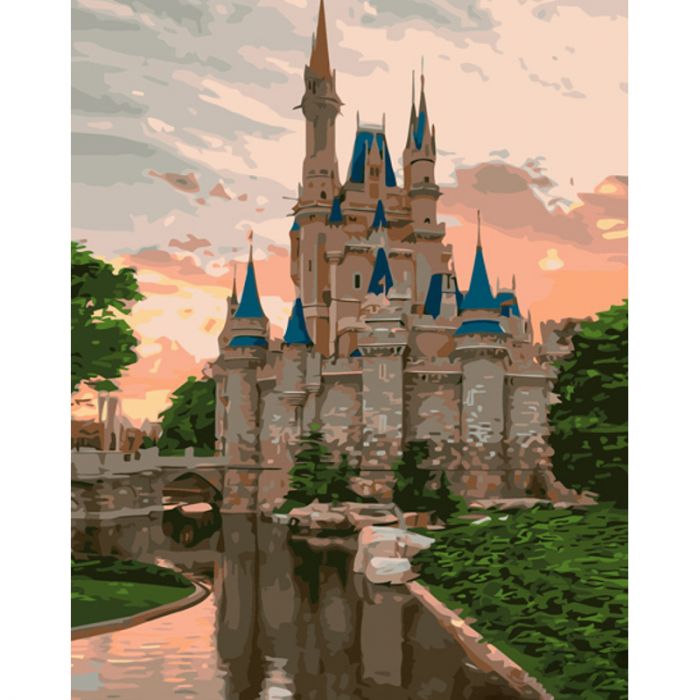 Набір для розпису по номерах Загадковий замок Strateg розміром 40х50 см (GS1187)