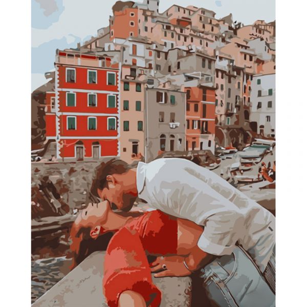 Набір для розпису по номерах Пристрастна любовь Strateg розміром 40х50 см (GS1298)