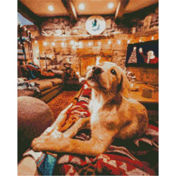 Набір для творчості алмазна картина Рудий друг Strateg розміром 40х50 см (L-257)