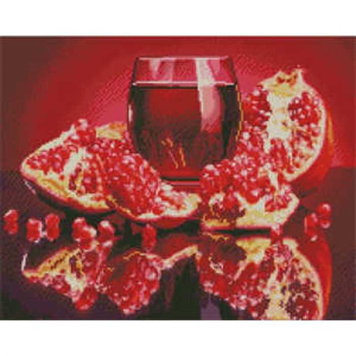 Алмазна картина Strateg ПРЕМІУМ Гранат в соку розміром 40х50 см (L-278)