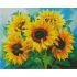 Алмазна картина Strateg ПРЕМІУМ Розкішні соняшники розміром 40х50 см (L-381)