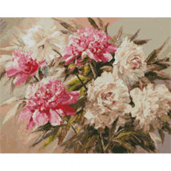 Набір для творчості алмазна картина Свіжі півонії Strateg розміром 40х50 см (L-389)