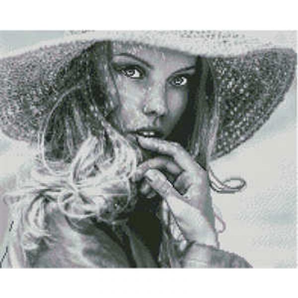 Алмазна картина Strateg ПРЕМІУМ Погляд розміром 40х50 см (L-405)