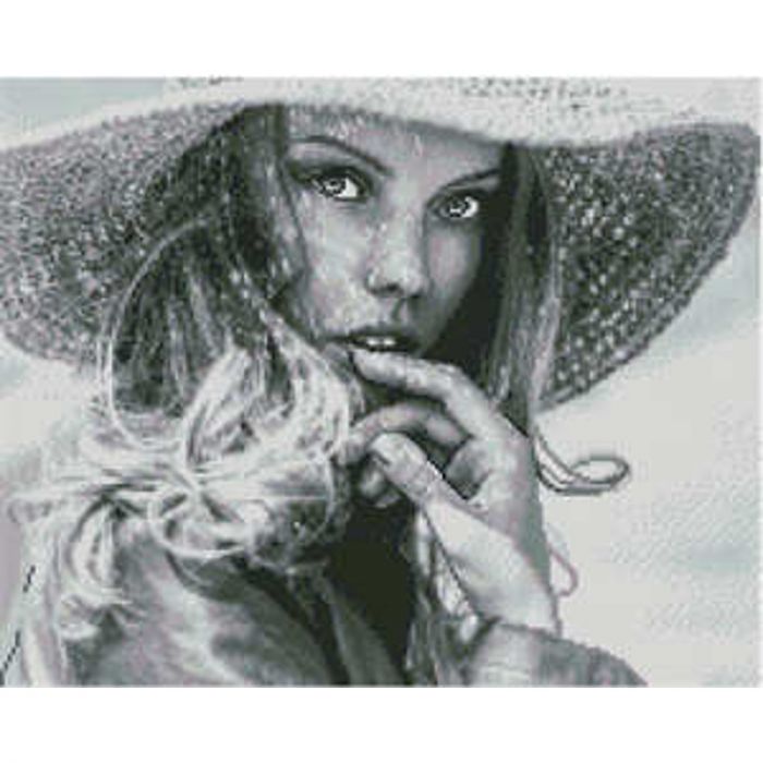 Алмазна картина Strateg ПРЕМІУМ Погляд розміром 40х50 см (L-405)