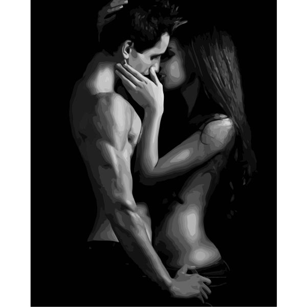 Набір для розпису по номерах Потаємна ніжність Strateg без підрамника розміром 40х50 см (BR012)