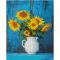 Алмазна мозаїка Strateg ПРЕМІУМ Глечик з соняхами розміром 30х40 см (KB063)