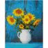 Алмазна мозаїка Strateg ПРЕМІУМ Глечик з соняхами розміром 30х40 см (KB063)