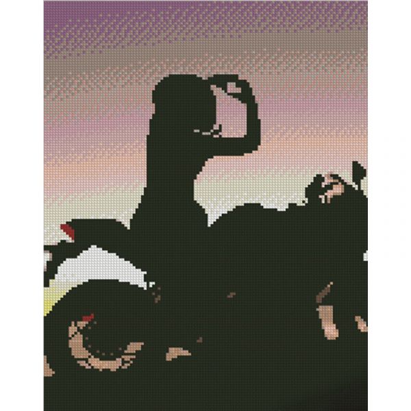 Набір для творчості алмазна картина Серце від байкера Strateg розміром 30х40 см кв (KB069)