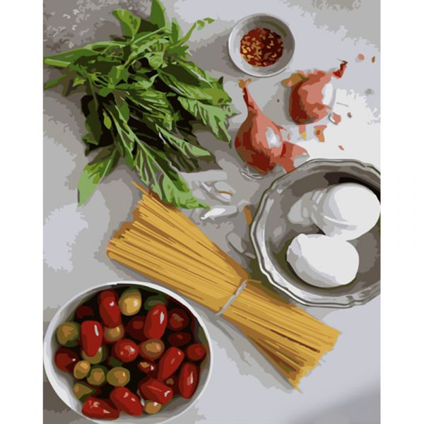 Набір для розпису по номерах Набір для пасти Strateg розміром 40х50 см (GS1386)