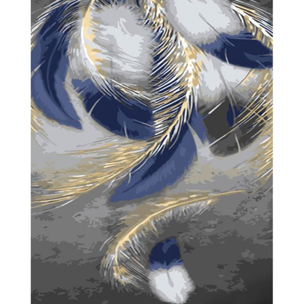 Картина за номерами Strateg ПРЕМІУМ Легкість пір&#039;я з лаком та з рівнем розміром 40х50 см (GS1415)