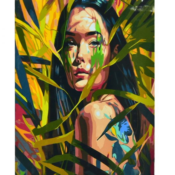 Картина за номерами Strateg   Дівчина розміром 50х50 см (АА001)