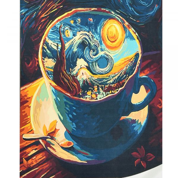 Картина за номерами Strateg   Світ у чашці розміром 50х50 см (AA003)