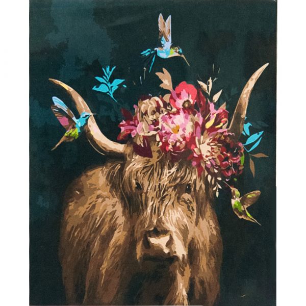 Картина за номерами Strateg    З квітами у скроні розміром 50х50 см (АА008)