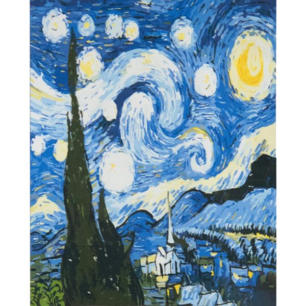 Картина за номерами Strateg   Зоряна ніч розміром 50х50 см (АА015)