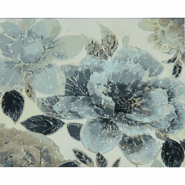 Картина за номерами Strateg   Голубі квіти розміром 50х50 см (АА020)