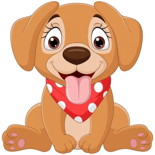 Картина за номерами Strateg ПРЕМІУМ Веселе цуценя з лаком та з рівнем розміром 30х30 см (ES202)